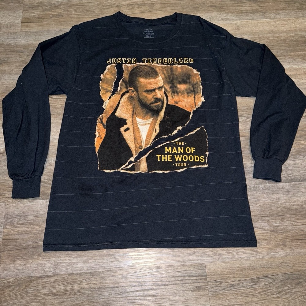 Justin Timberlake Shirt Mens Large Man of The Woods Tour 2019 Pop Concert Music